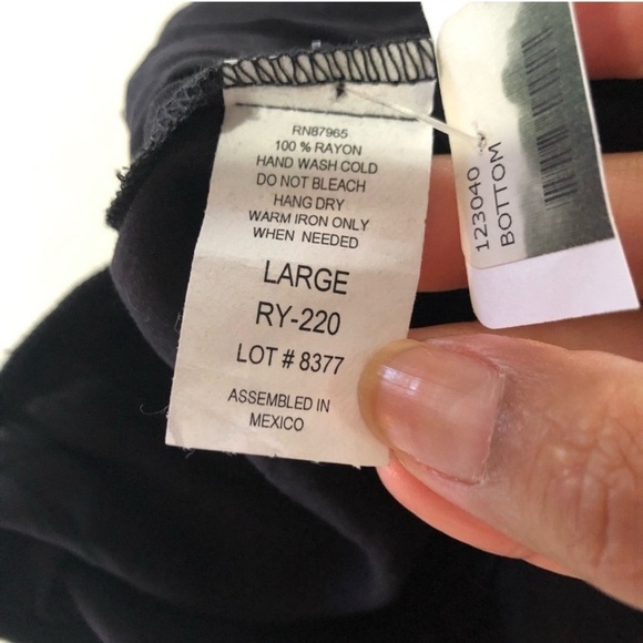 elan see true high waist pants elastic waist black - Picture 12 of 13